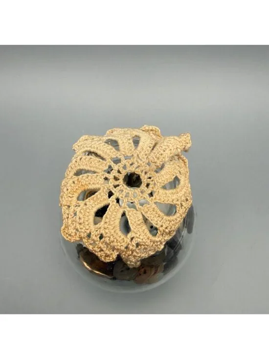 Vintage Glass Jar Assorted Buttons Mother of Pearl Variety Crochet Cover - Picture 10 of 16